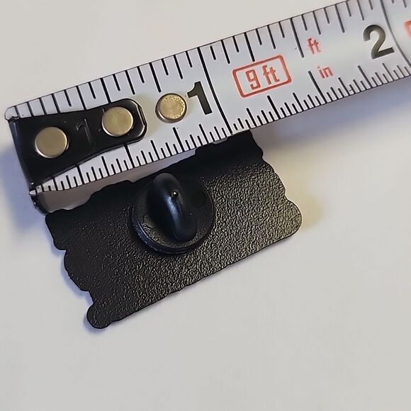 Black and Red Enamel Pin - Picture 4 of 4